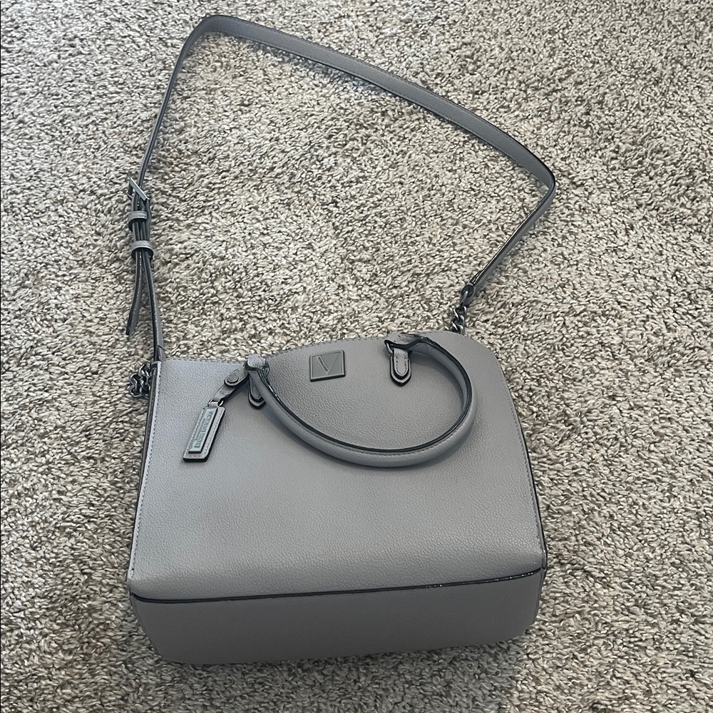 Elegant Gray Women's Handbag and Wallet Bundle